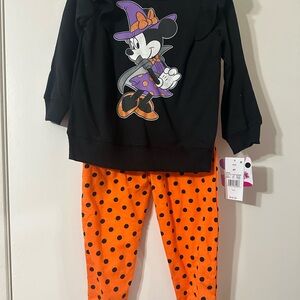 Disney Halloween Minnie Mouse Set - Black and Orange